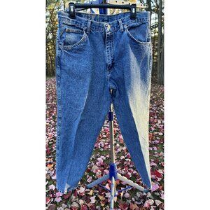 Vintage Wrangler Blue Jeans Men's Silver Edition 36x30 Made In USA 100% Cotton